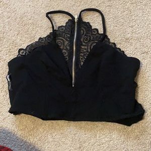Black fashion nova crop top
